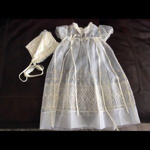 Baby Christening Dress, Bonnet Vintage